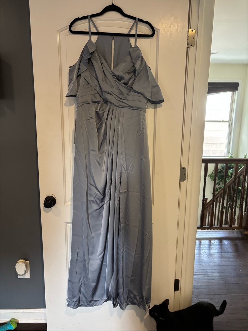 Azazie Dusty Blue Bridesmaid Dress NOT ALTERED